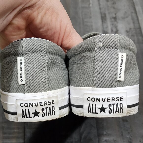 CONVERSE ALL STAR WOMENS' SLIP ON GRAY SHOES-SIZE 8-GREAT CONDITION! - Picture 7 of 8